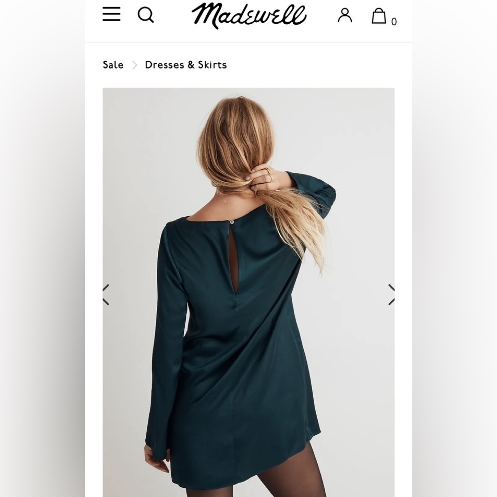 Madewell Shift Mini Dress
Color.Smoky Spruce - Picture 3 of 7